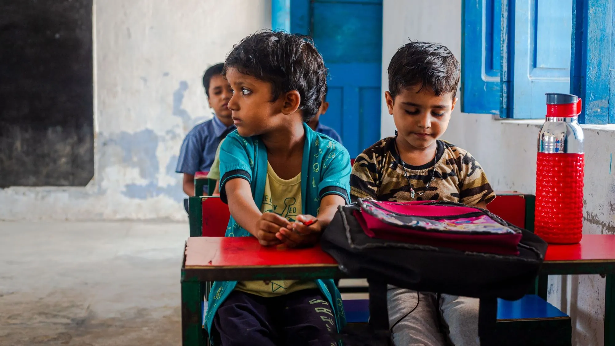 Children in a classroom in India
